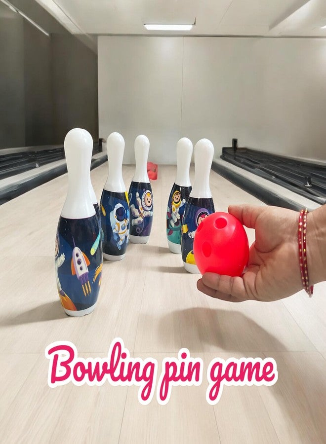 DISILA TRADERS Bowling Pin Game Toy Set for Kids -6 Colorful Pins, 1 Soft Balls - Fun Indoor and Outdoor Play for Boys and Girls - Image 5